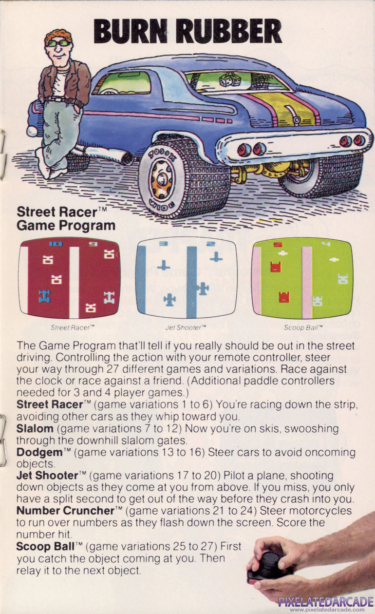 Street Racer Advertisement: Atari VCS 1977 product catalog