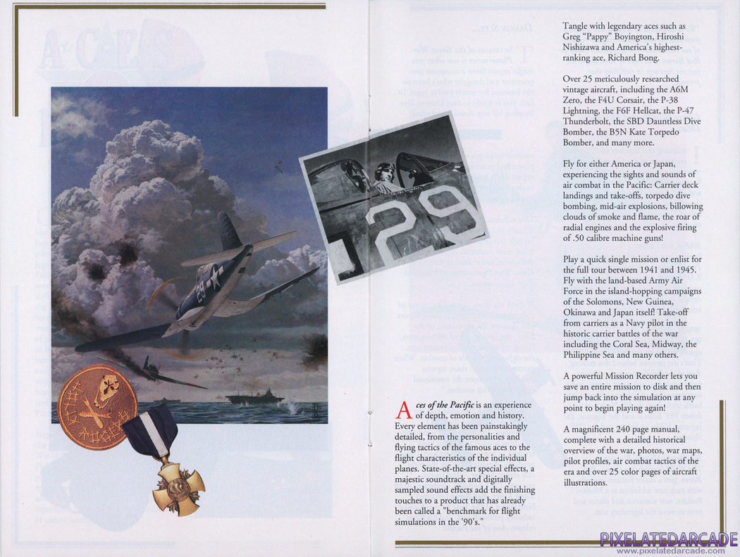 Aces of the Pacific Advertisement: Dynamix Historical Flight Simulations catalog (Page 2 of 2)
