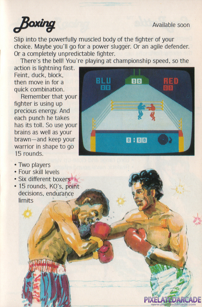 Boxing Advertisement: Mattel Electronics 1981 product catalog