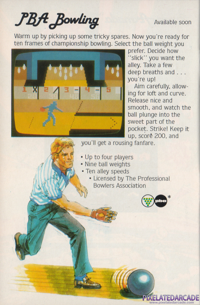 PBA Bowling Advertisement: Mattel Electronics 1981 product catalog