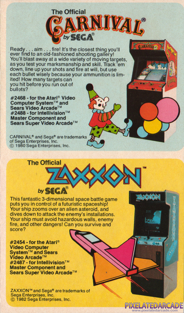 Carnival Advertisement: Carnival in the Coleco product catalog