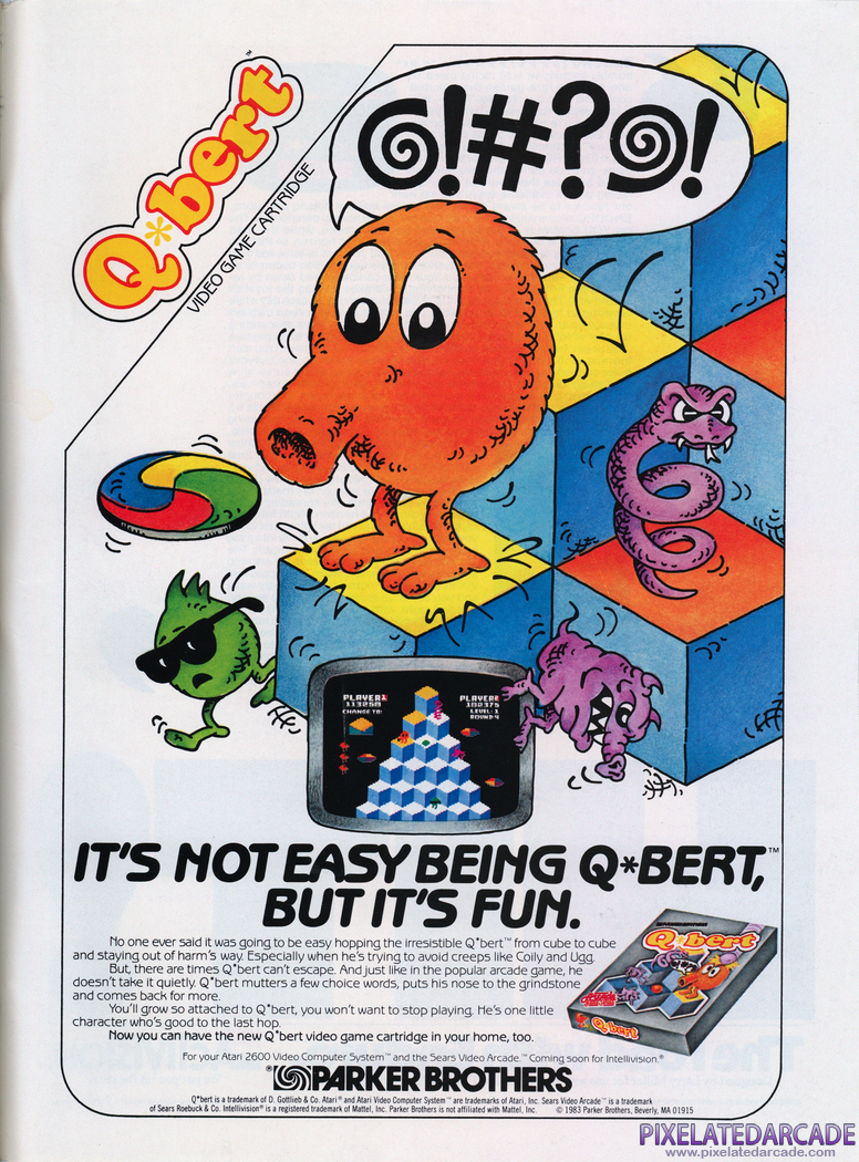 Q*bert Advertisement: September 1983 magazine ad