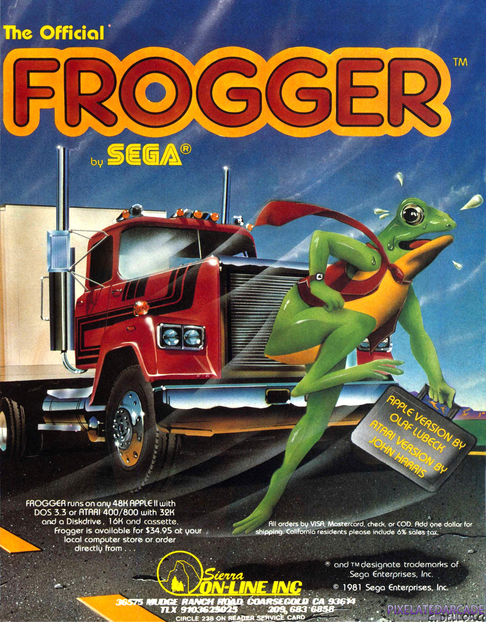 Frogger Advertisement: November 1982 magazine ad