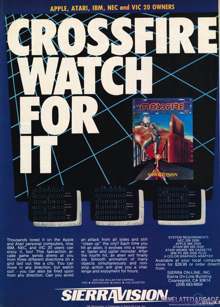 Crossfire Advertisement: Crossfire 1983 magazine ad