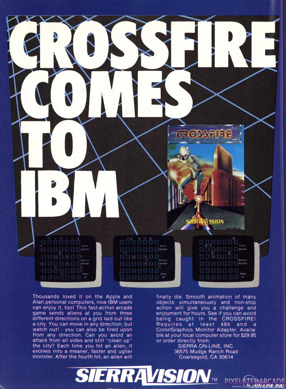 Crossfire Advertisement: November 1982 magazine ad
