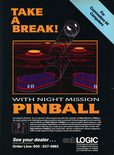 Night Mission Pinball 1985 magazine ad