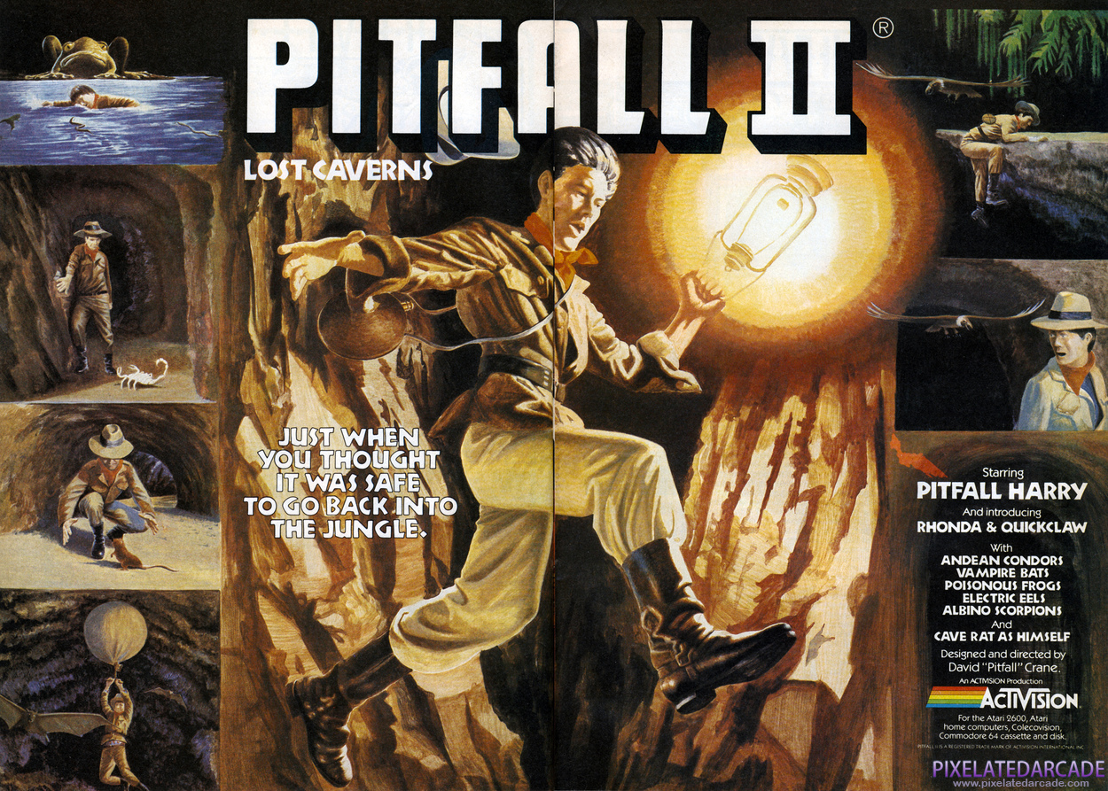 Pitfall II: Lost Caverns Advertisement: June 1984 magazine ad
