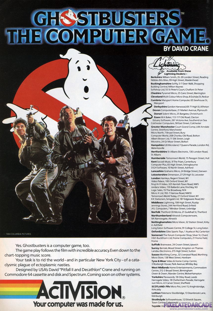 Ghostbusters Advertisement: December 1984 magazine ad