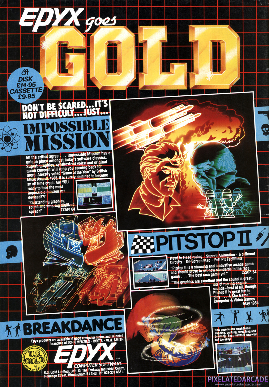 Impossible Mission Advertisement: August 1985 magazine ad