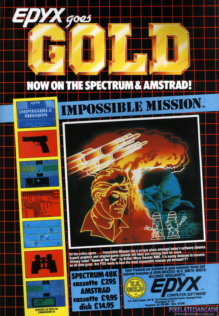 Impossible Mission Advertisement: December 1985 magazine ad