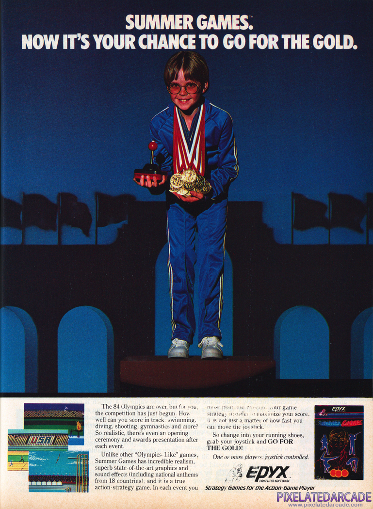 Summer Games Advertisement: Summer Games 1985 magazine ad