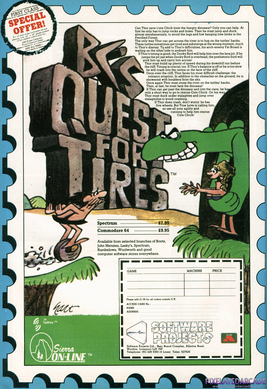 BC's Quest for Tires Advertisement: December 1985 magazine ad