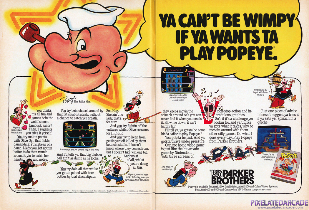 Popeye Advertisement: October 1983 magazine ad