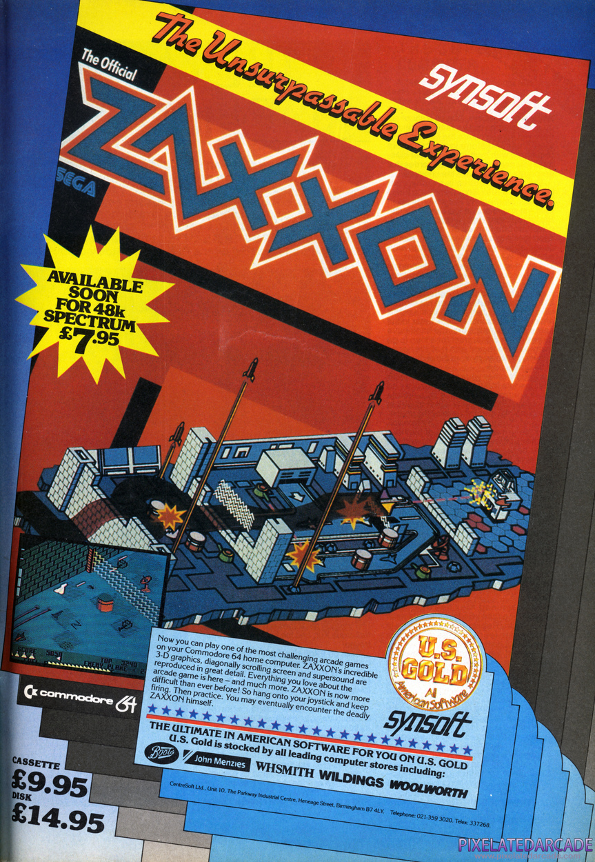 Zaxxon Advertisement: December 1984 magazine ad