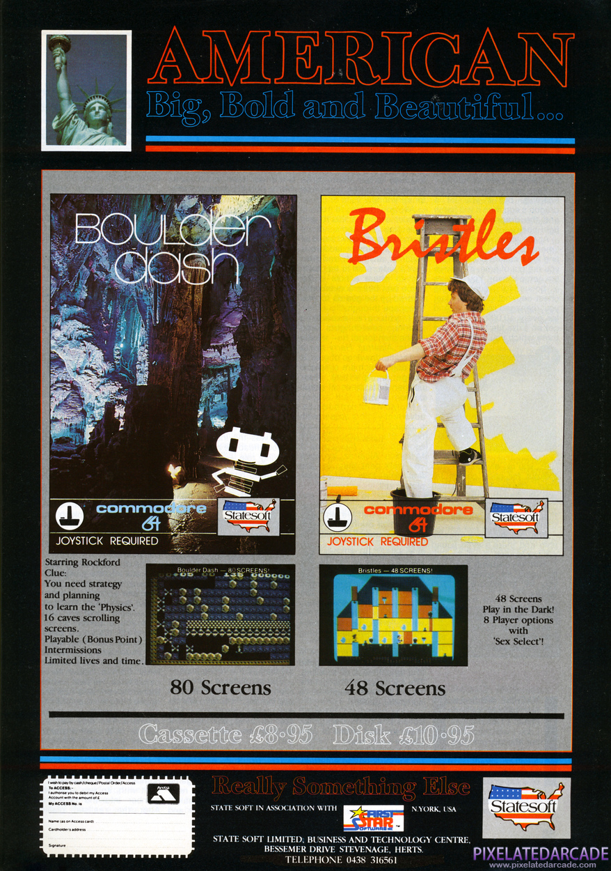 Boulder Dash Advertisement: October 1984 magazine ad