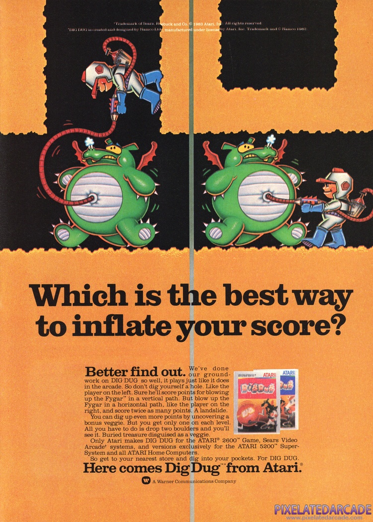 Dig Dug Advertisement: December 1983 magazine ad
