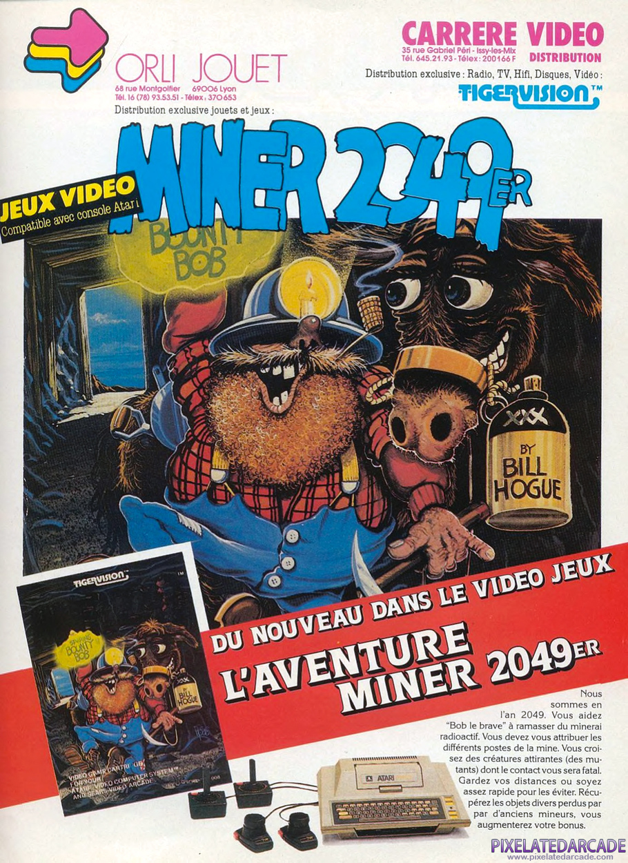 Miner 2049er Advertisement: July 1983 magazine ad (French)