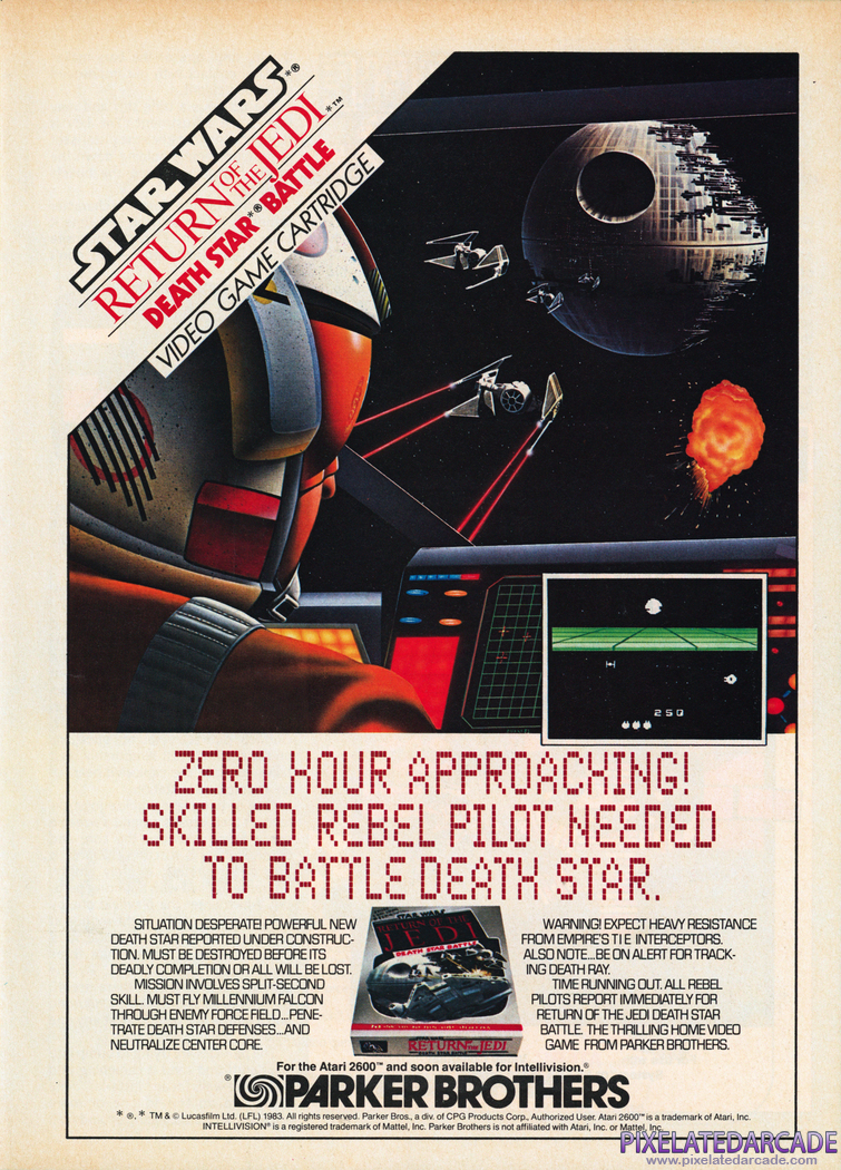 Star Wars: Return of the Jedi - Death Star Battle Advertisement: July 1983 magazine ad Star Wars: Return of the Jedi - Death Star Battle Advertisement: July 1983 magazine ad