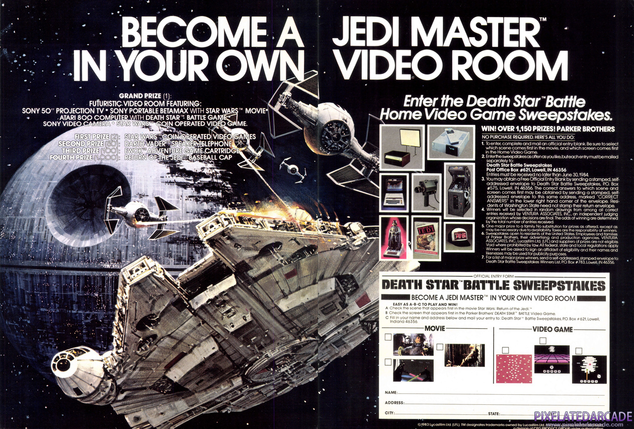 Star Wars: Return of the Jedi - Death Star Battle Advertisement: November 1983 magazine ad