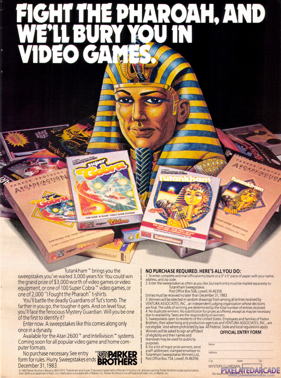 Tutankham Advertisement: October 1983 magazine ad