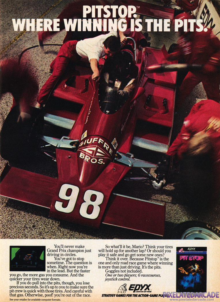 Pitstop Advertisement: March 1984 magazine ad