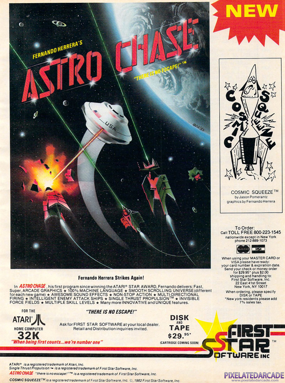 Astro Chase Advertisement: November 1982 magazine ad