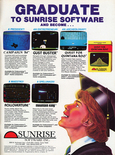 Sunrise Software 1984 magazine ad