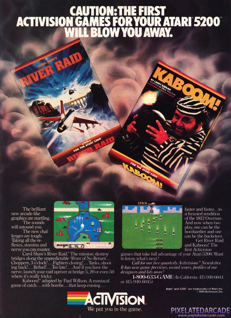 River Raid Advertisement: Activision 1984 magazine ad