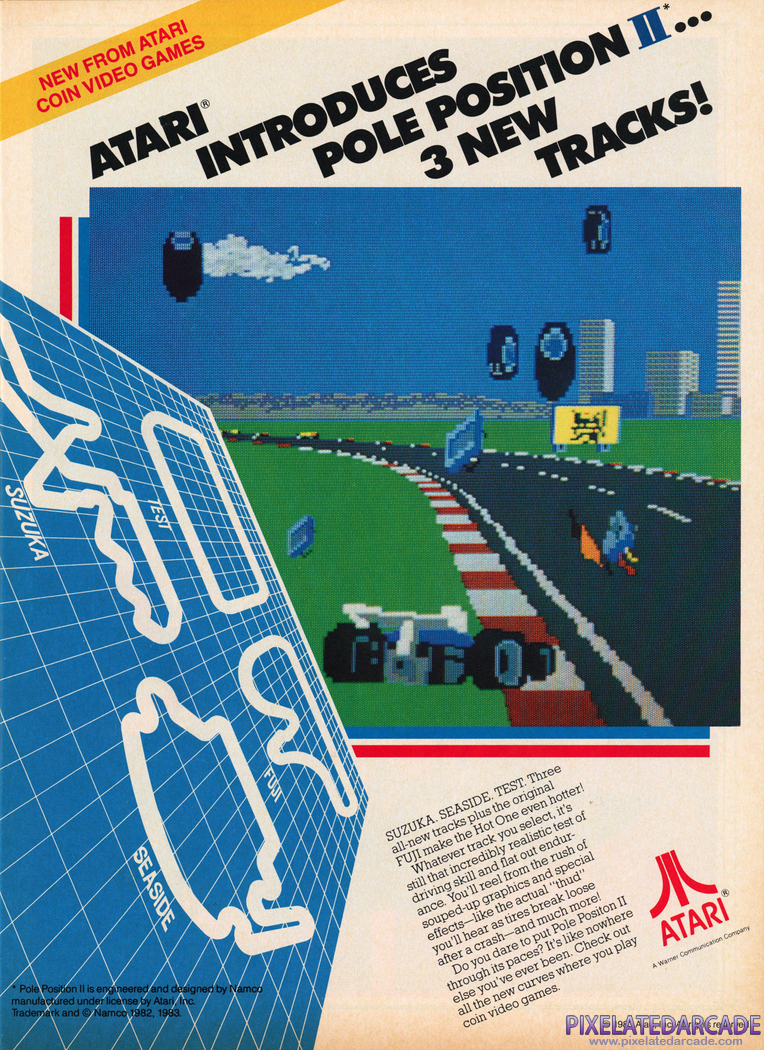Pole Position II Advertisement: 1984 magazine ad