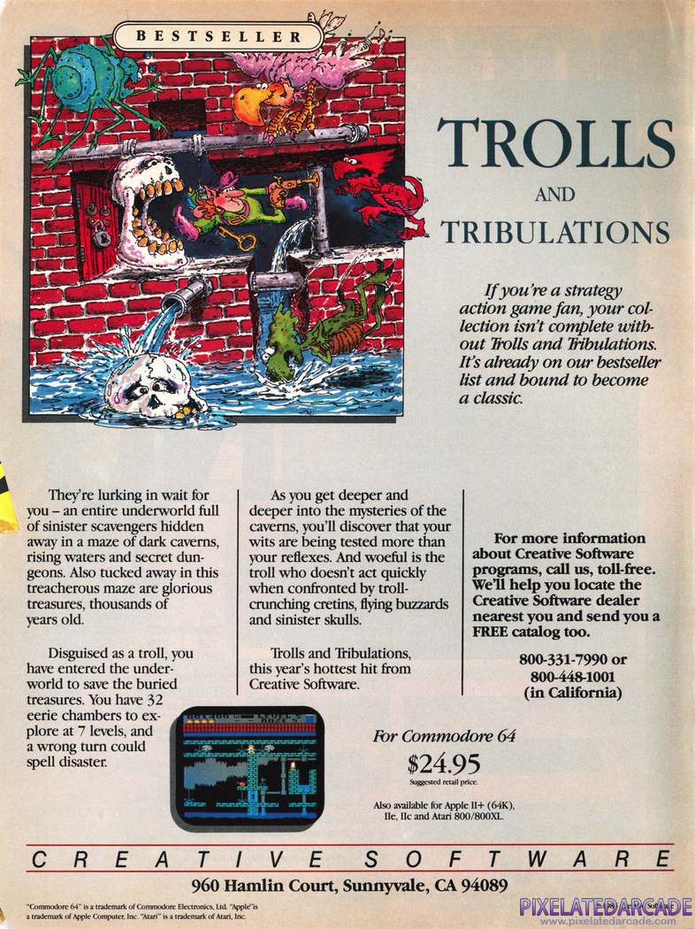 Trolls and Tribulations Advertisement: 1985 magazine ad