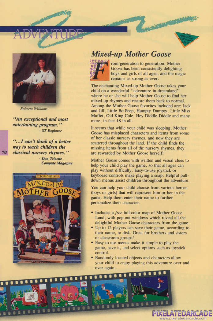 Mixed-Up Mother Goose Advertisement: Sierra Fall 1988 product catalog