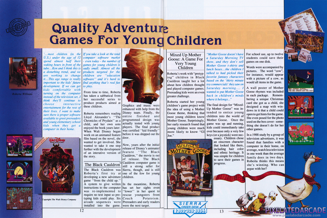 Mixed-Up Mother Goose Advertisement: Sierra Tenth Anniversary product catalog