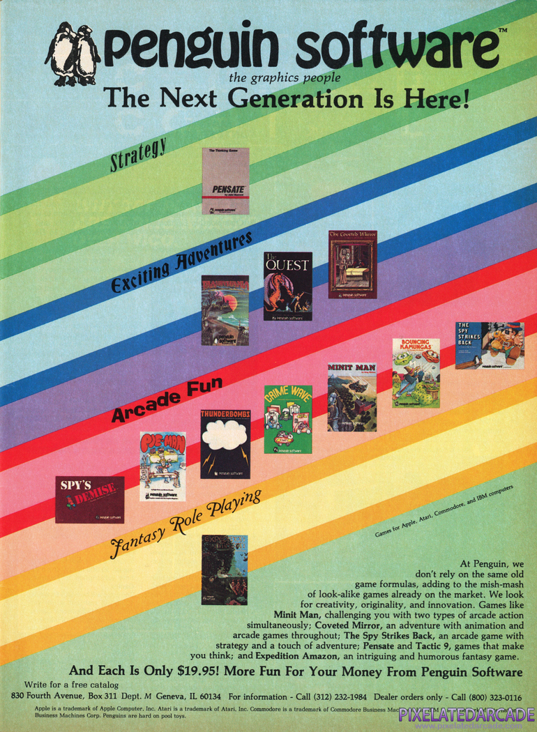 The Quest Advertisement: Penguin Software 1984 magazine ad