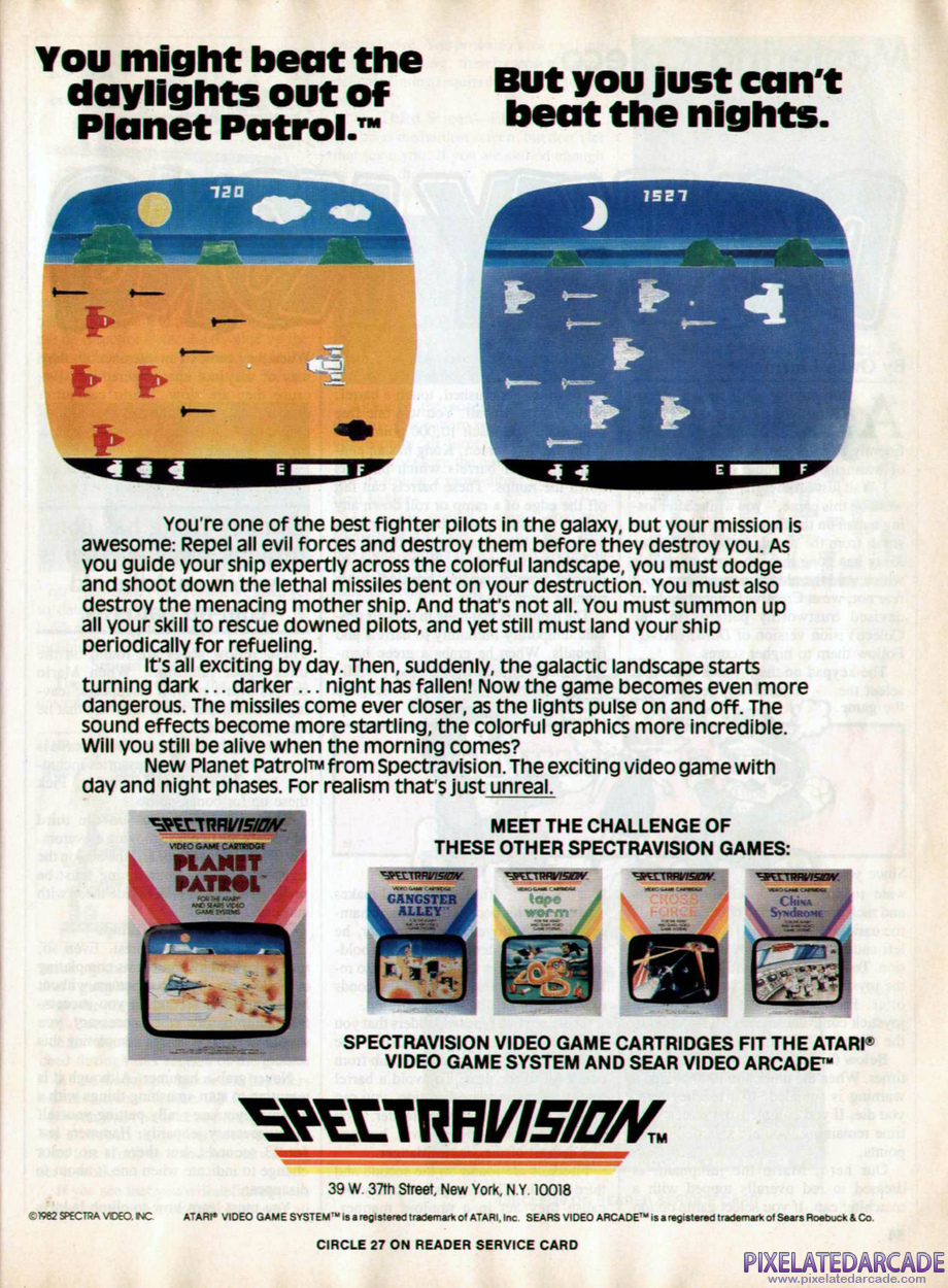 Planet Patrol Advertisement: Spring 1983 magazine ad