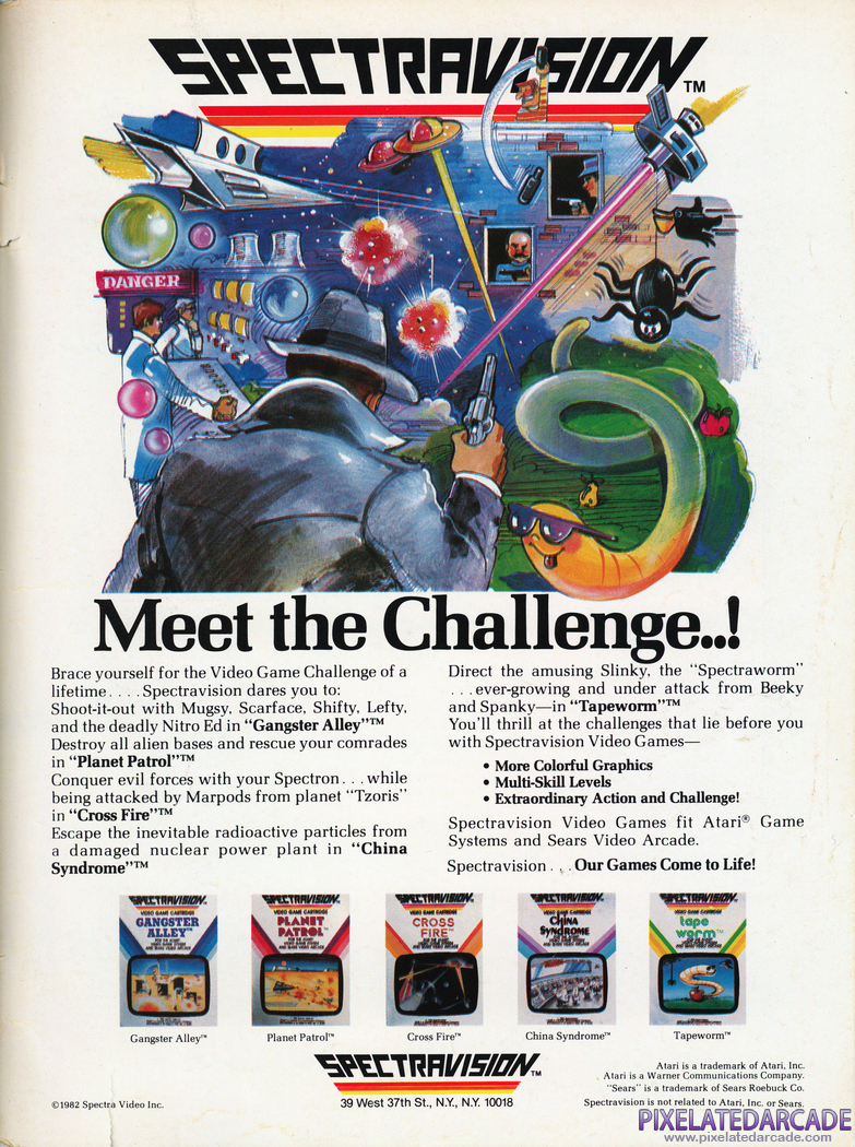 Tape Worm Advertisement: Spectravision 1983 magazine ad
