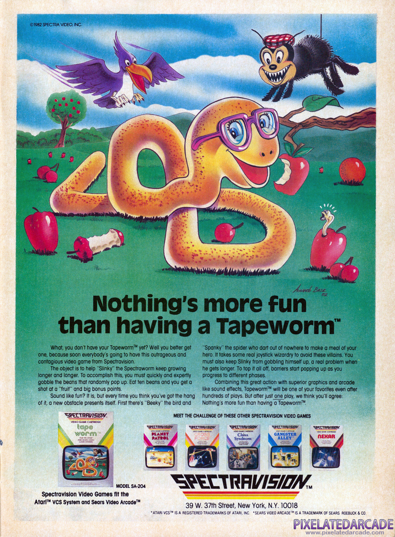 Tape Worm Advertisement: January 1983 magazine ad