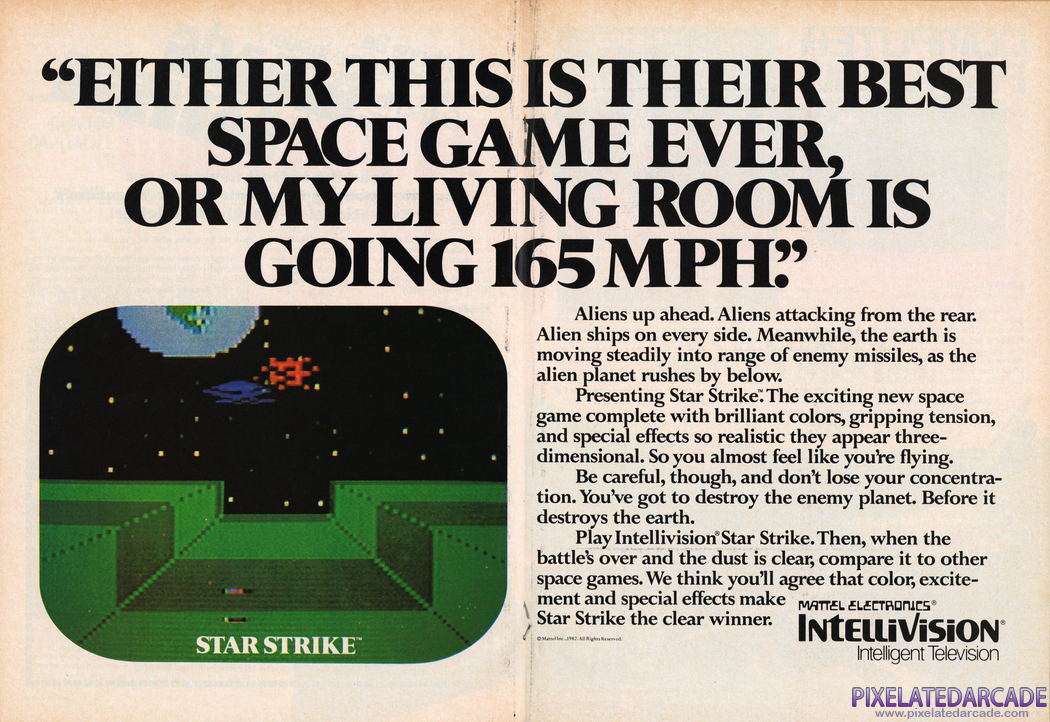 Star Strike Advertisement: September 1982 magazine ad