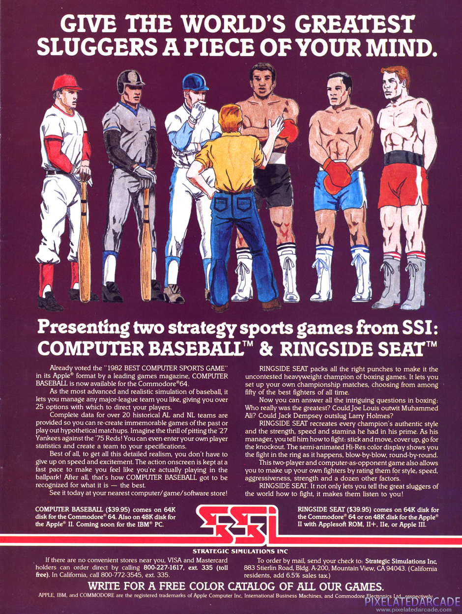 Computer Baseball Advertisement: July - August 1983 magazine ad