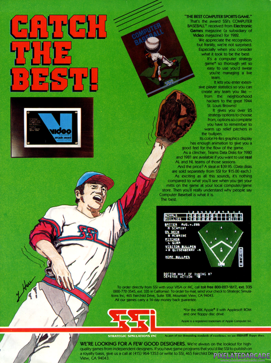 Computer Baseball Advertisement: May - June 1982 magazine ad