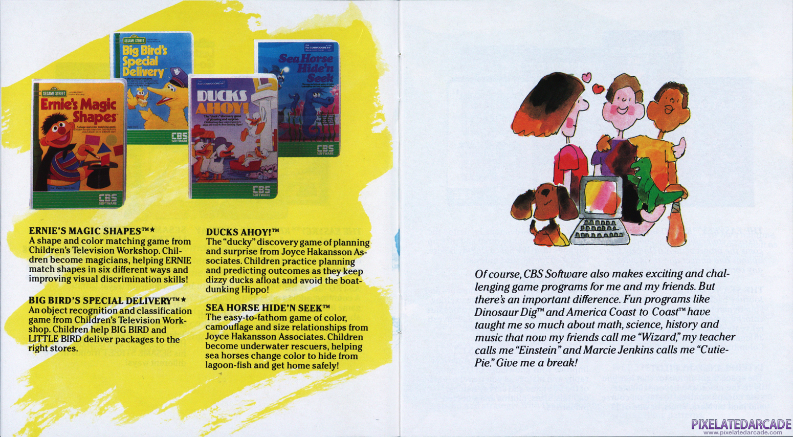Ernie's Magic Shapes Advertisement: CBS Software product catalog