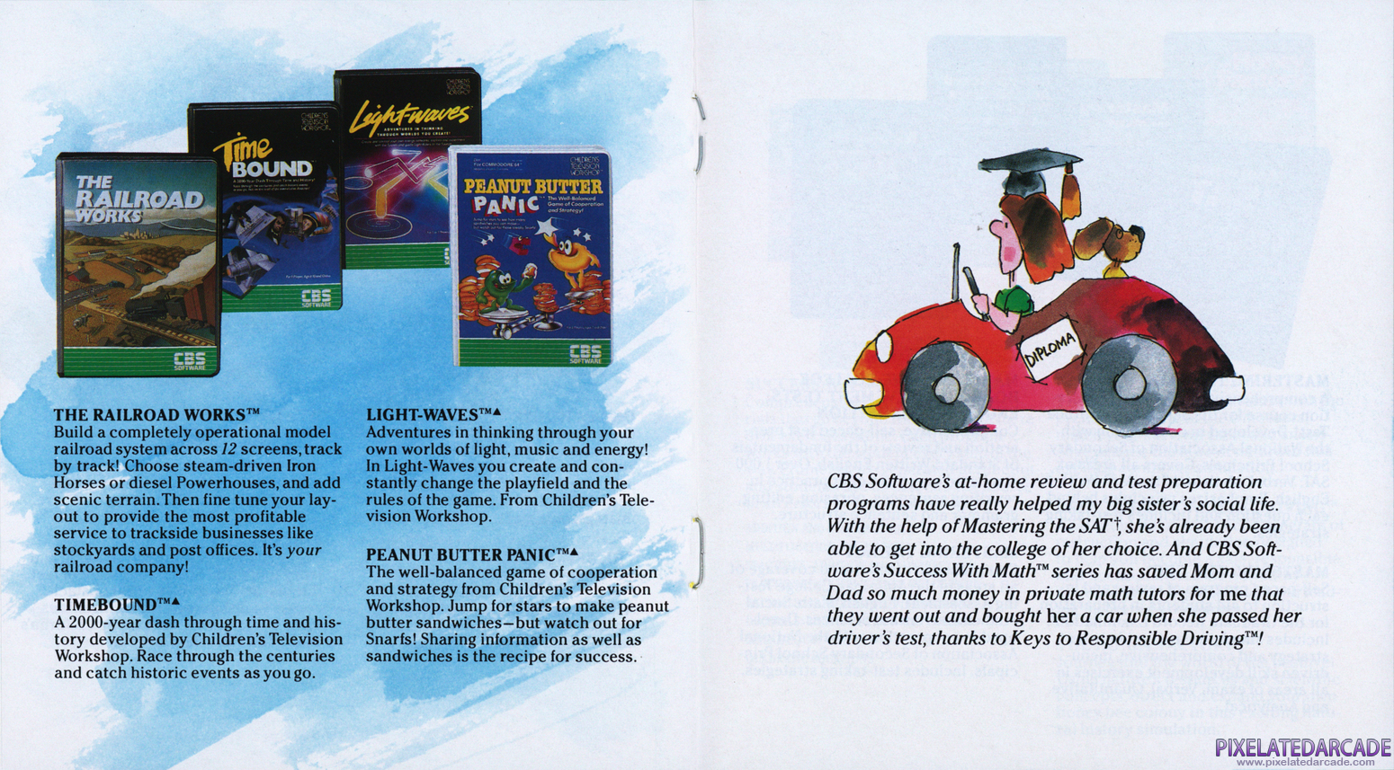 Peanut Butter Panic Advertisement: CBS Software product catalog
