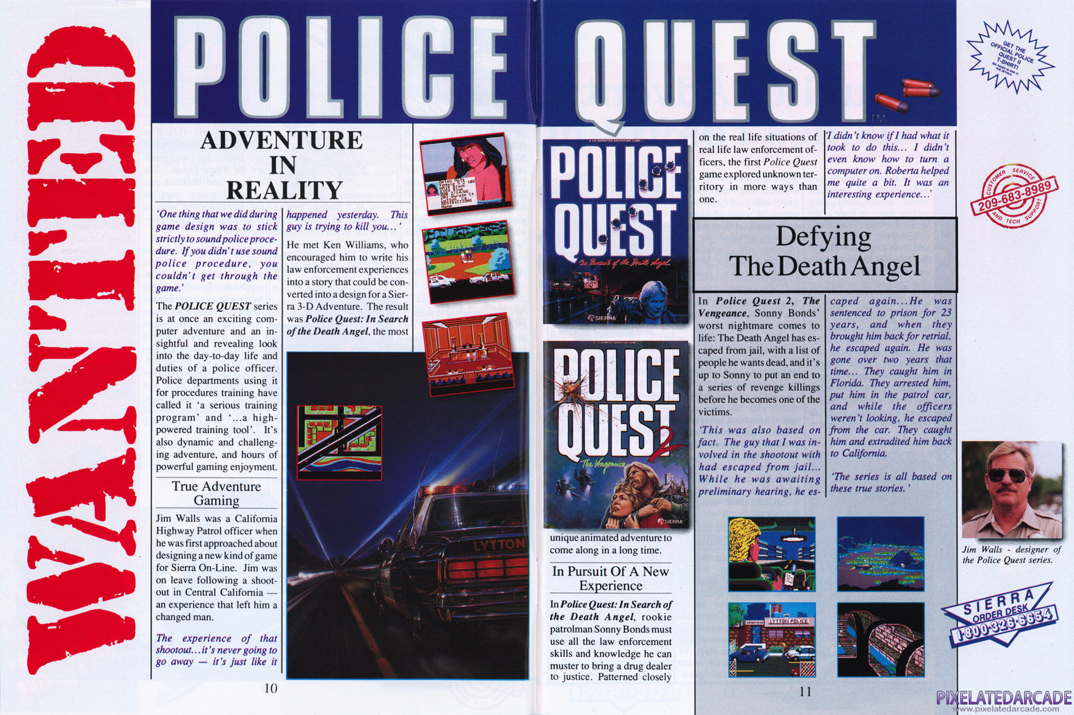 Police Quest: In Pursuit of the Death Angel Advertisement: Sierra Tenth Anniversary product catalog Police Quest: In Pursuit of the Death Angel Advertisement: Sierra Tenth Anniversary product catalog