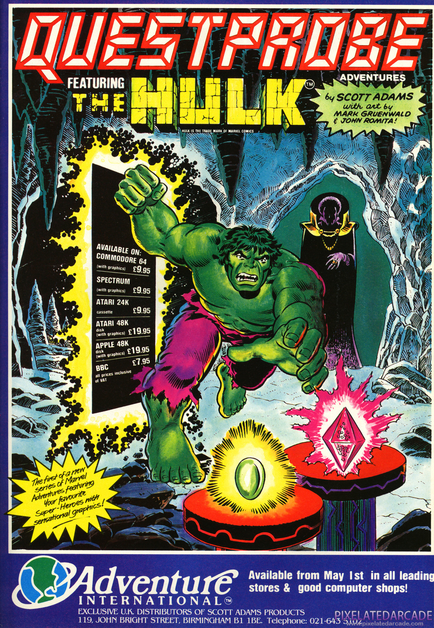Questprobe featuring The Hulk Advertisement: May 1984 magazine ad