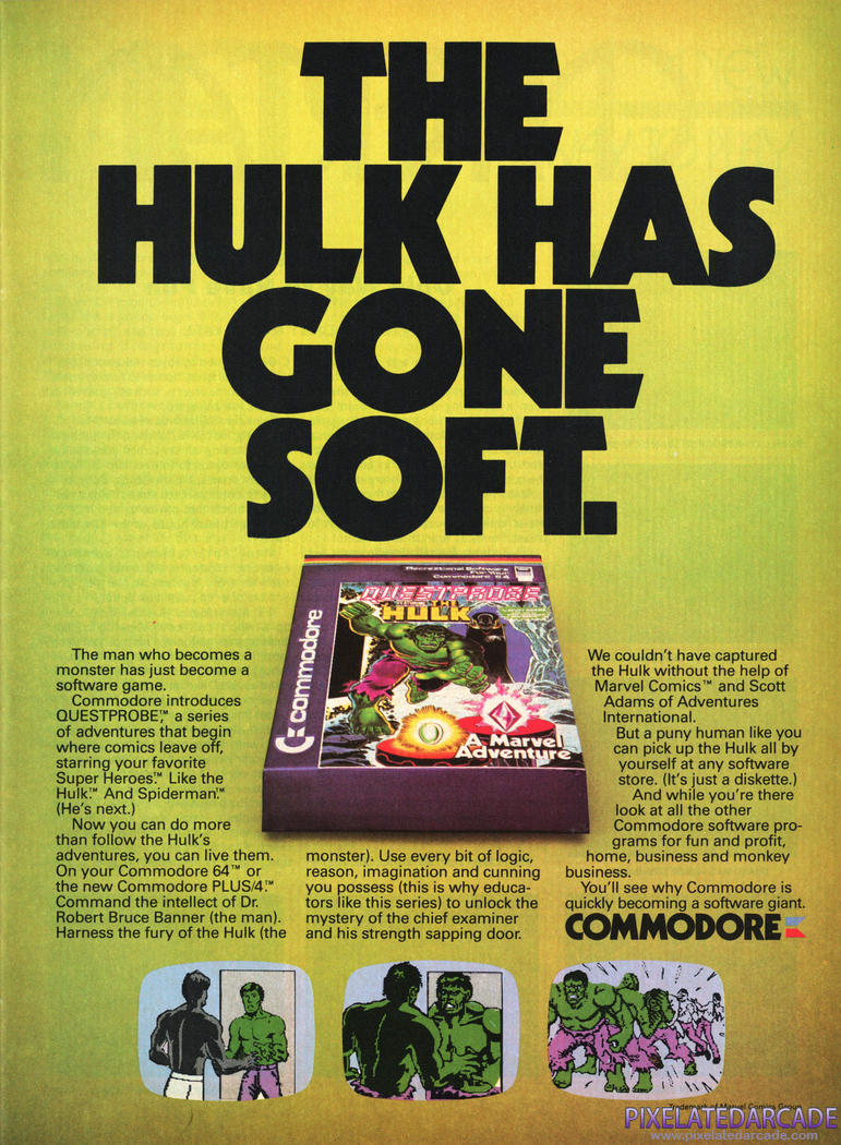 Questprobe featuring The Hulk Advertisement: 1984 magazine ad