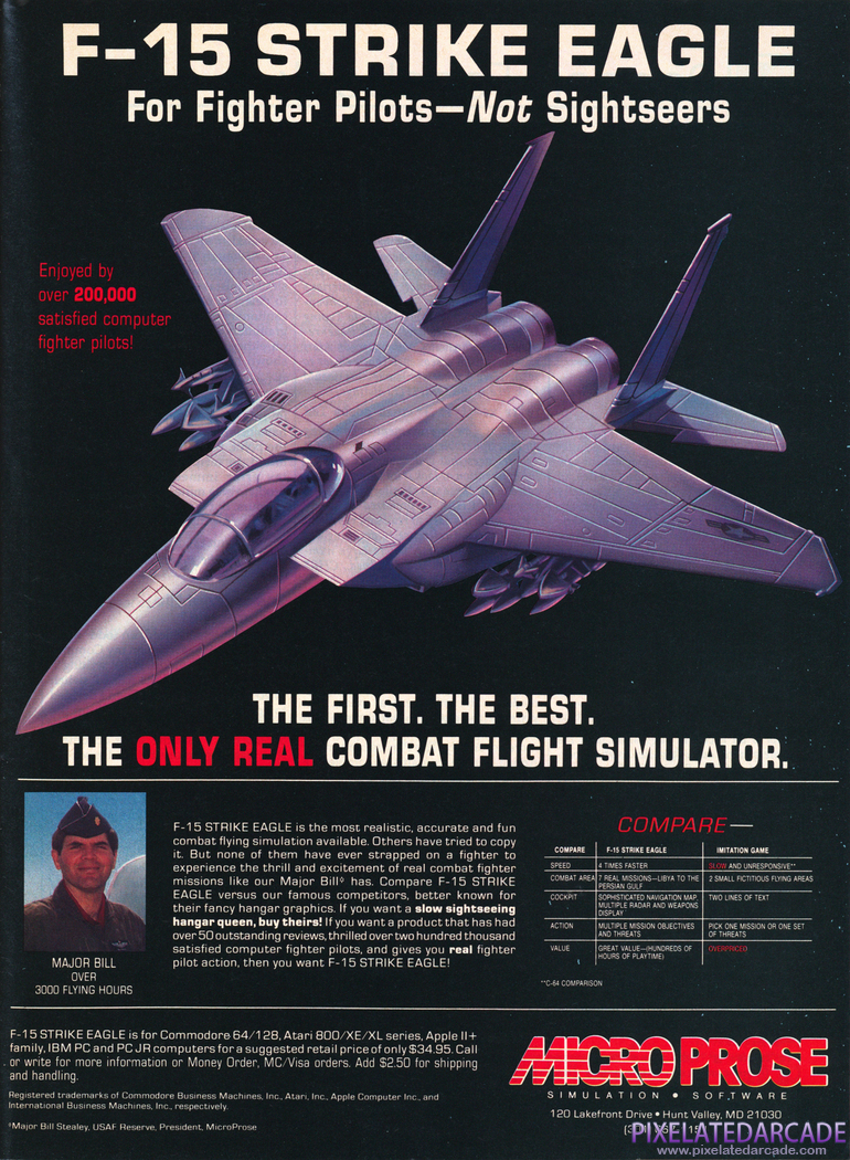 F-15 Strike Eagle Advertisement: 1986 magazine ad