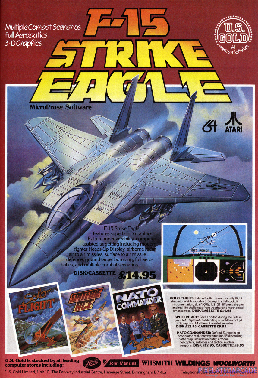 F-15 Strike Eagle Advertisement: April 1985 magazine ad
