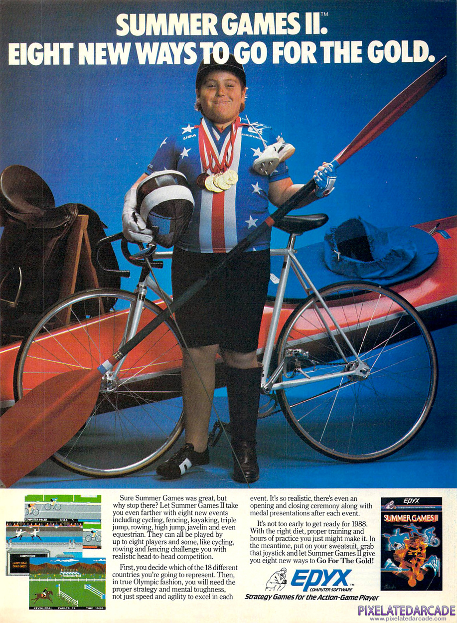 Summer Games II Advertisement: June 1985 magazine ad