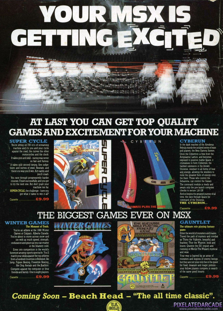 Winter Games Advertisement: February - March 1987 magazine ad