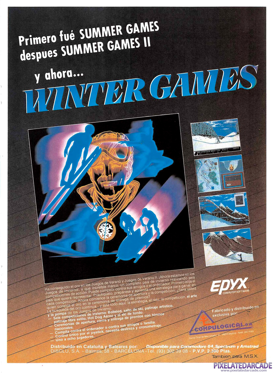 Winter Games Advertisement: December 1986 magazine ad