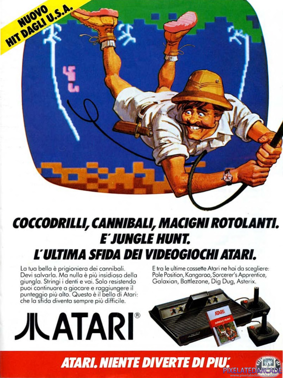 Jungle Hunt Advertisement: March 1984 magazine ad (Italian)